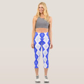 Royal blue diamond pattern capri leggings (Vorderseite)