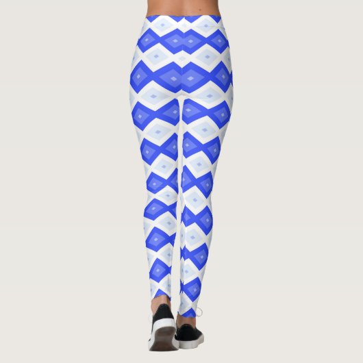 Royal blue diamond pattern leggings (Rückseite)