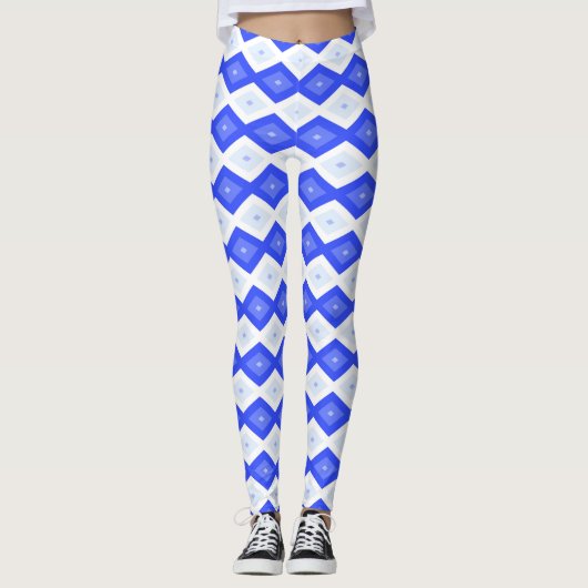 Royal blue diamond pattern leggings (Vorderseite)