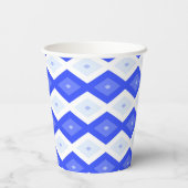 Royal blue diamond pattern pappbecher (Rückseite)