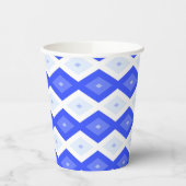 Royal blue diamond pattern pappbecher (Links)