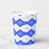 Royal blue diamond pattern pappbecher (Rechts)