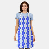 Royal blue diamond pattern schürze (Getragen)