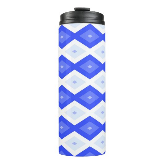 Royal blue diamond pattern thermosbecher (Vorderseite)
