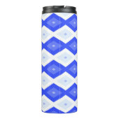 Royal blue diamond pattern thermosbecher (Rückseite)