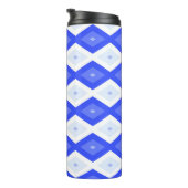 Royal blue diamond pattern thermosbecher (Nach rechts gedreht)