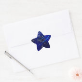 Royal Blue Diamonds & Hearts Stars Wedding Stern-Aufkleber (Umschlag)