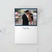 Royal Blue Diamonds/Hearts Wedding Dankeschön Card Dankeskarte (Innenseite)