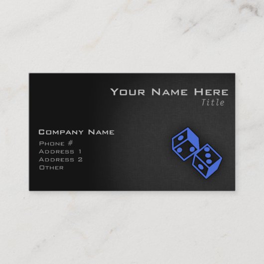 Royal Blue Dice Visitenkarte (Vorderseite)