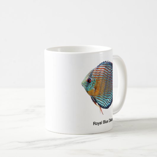 Royal Blue Discus Kaffeetasse (VorderseiteRechts)