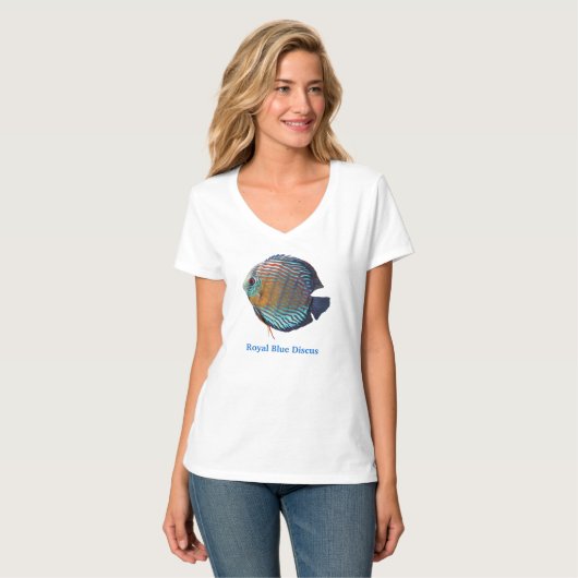Royal Blue Discus T-Shirt (Vorderseite Vollansicht)