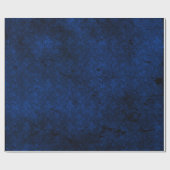 Royal Blue Distressed Goth Damask Wrapping Paper Geschenkpapier (Flach)