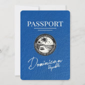 Royal Blue Dominikanische Republik Pass Save The Date (Vorderseite)