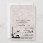 Royal Blue Dominikanische Republik Passport Weddin Einladung (Vorderseite)