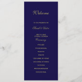 Royal Blue Doppelside Programmkarte Programm (Vorderseite)