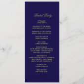 Royal Blue Doppelside Programmkarte Programm (Rückseite)