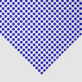 Royal Blue Dots on White Tissue Paper Seidenpapier (Ausschnitt)