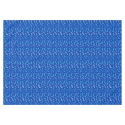 Royal Blue Dragonfly Dekoratives Muster Tischdecke (Vorderseite (Horizontal))