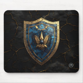 Royal Blue Eagle Crest Gaming Mousepad