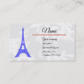 Royal Blue Eiffel Tower on Lace Business Card Visitenkarte (Vorderseite)
