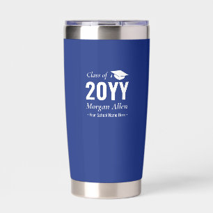 Royal Blue Einfache benutzerdefinierte Namens-Ge Thermobecher
