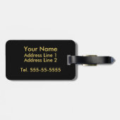 Royal Blue Elegance Monogram Gepäckanhänger (Rückseite horizontal)