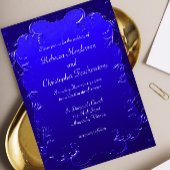 Royal Blue Elegance Wedding Einladung