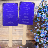 Royal Blue Elegance Wedding Program Fächer