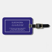Royal Blue Elegant Gepäckanhänger (Vorderseite horizontal)