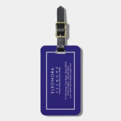 Royal Blue Elegant Gepäckanhänger (Vorderseite vertikal)