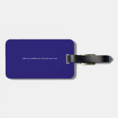Royal Blue Elegant Gepäckanhänger (Rückseite horizontal)