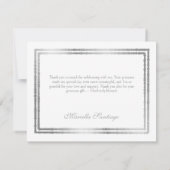 Royal Blue Eleganto Floral Quinceanera Dankeskarte (Rückseite)