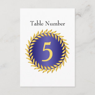 Royal Blue Eleganz Monogramm Tischnummer