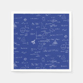 Royal Blue Equations Graphics Abschluss Napkins Serviette (Vorderseite)