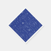 Royal Blue Equations Graphics Abschluss Napkins Serviette (Ecke)