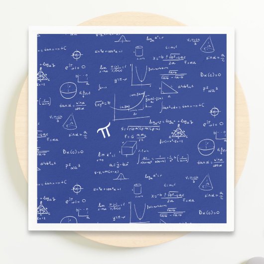 Royal Blue Equations Graphics Abschluss Napkins Serviette