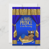 Royal Blue Ethnic Prince Baby Shower Einladungen (Vorderseite)