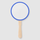 Royal Blue Fan mit White Rim - Custom Fächer (Rückseite)