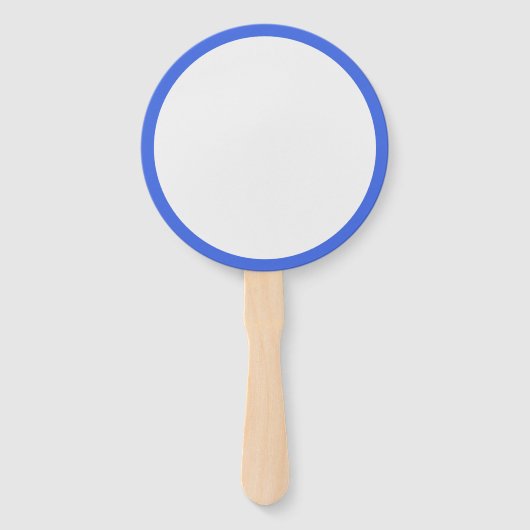 Royal Blue Fan mit White Rim - Custom Fächer (Rückseite)