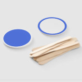 Royal Blue Fan mit White Rim - Custom Fächer (Non-assembled)