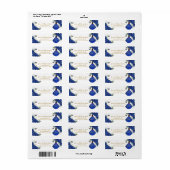 Royal Blue Floral Dress Quinceañera Rücksendeadres (Vorne)