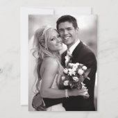 Royal Blue Floral Vielen Dank für Ihre Hochzeit Fo Dankeskarte (Rückseite)