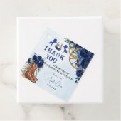 Royal Blue Floral Wild West Charro Quinceañera XV Geschenkanhänger (Beispiel)