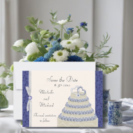 Royal Blue Florentine Save the Date