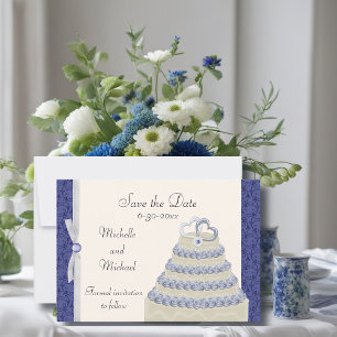 Royal Blue Florentine Save the Date