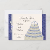 Royal Blue Florentine Save the Date (Vorderseite)