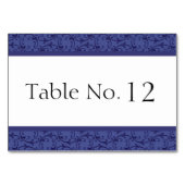 Royal Blue Florentine Wedding Table Card Tischnummer (Rückseite)