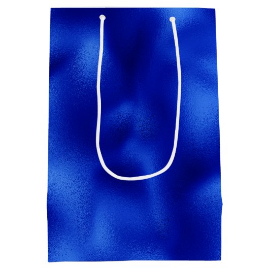 Royal Blue Foil Hanukkah Mittlere Geschenktüte (Rückseite)