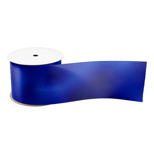 Royal Blue Foil Hanukkah Satin Ribbon Satinband (Spule)
