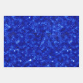 Royal Blue Foil Hanukkah Wrapping Paper Sheets Geschenkpapier Set (Vorderseite 3)